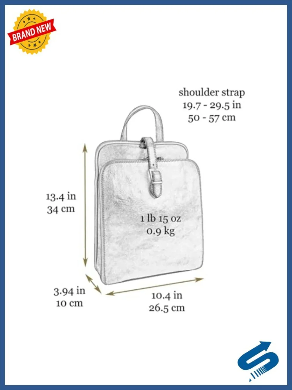 Full Grain Leather Convertible Backpack Shoulder Bag for Women